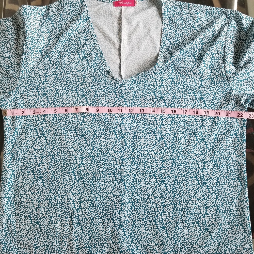 Leaf Pattern, Long Sleeve Blouse - image 7